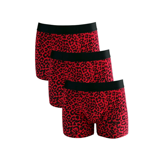 FANCIES Boxer Briefs Red Leopards - Set of 3